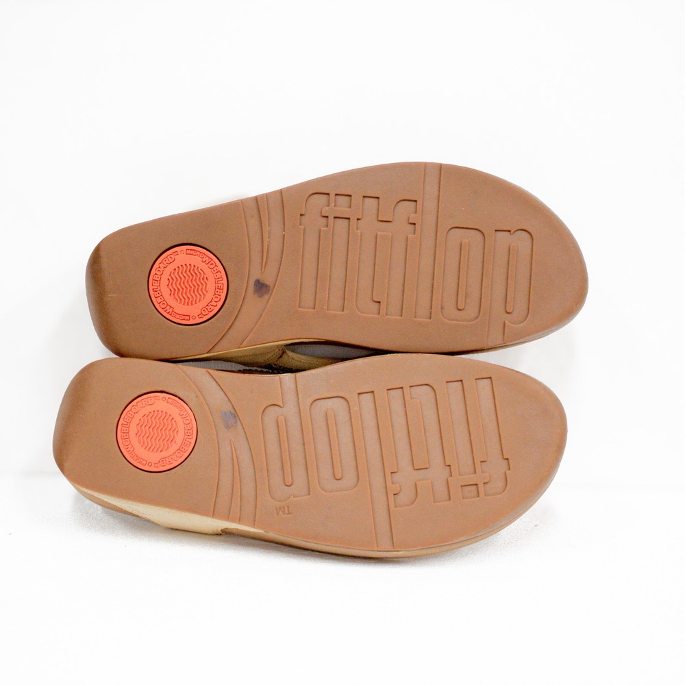 Fitflop Brown and White Sandals with Sparkle - Picture 9 of 11